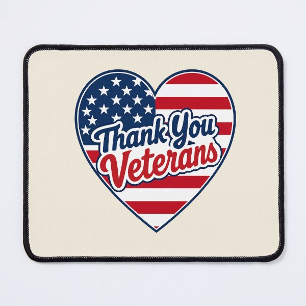 Item preview, Patriotic Heart Thank You Veterans Tribute Design designed and sold by MythicCotton.