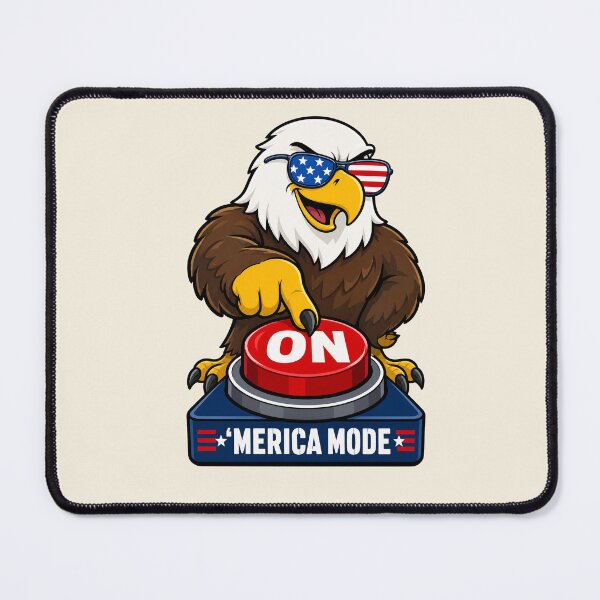 Item preview, Funny Patriotic Eagle America Mode Button Design designed and sold by MythicCotton.