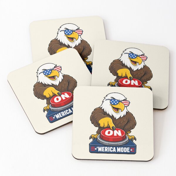 Item preview, Funny Patriotic Eagle America Mode Button Design designed and sold by MythicCotton.
