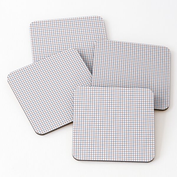 Item preview, Cadet blue & silver pink mini plaid designed and sold by Mint + Midnight.