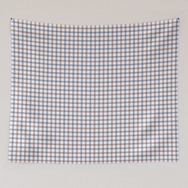Item preview, Cadet blue & silver pink mini plaid designed and sold by Mint + Midnight.