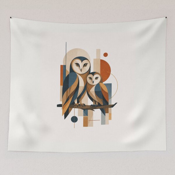 Item preview, Midnight Owls - Modern Abstract Geometric Boho Art designed and sold by Nova Graphix.