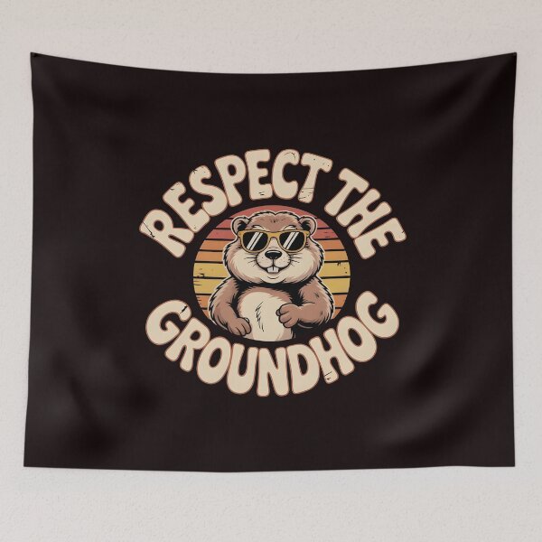 Item preview, Respect the Groundhog – Funny Groundhog Vintage Retro Groundhog Whisperer designed and sold by Redgiant87x.