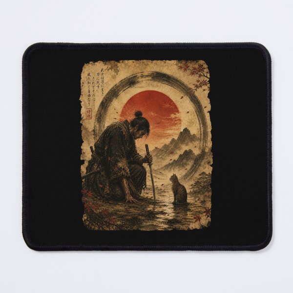 Item preview, Samurai Cat Warrior Feudal Japan Style designed and sold by Kladhadredo.
