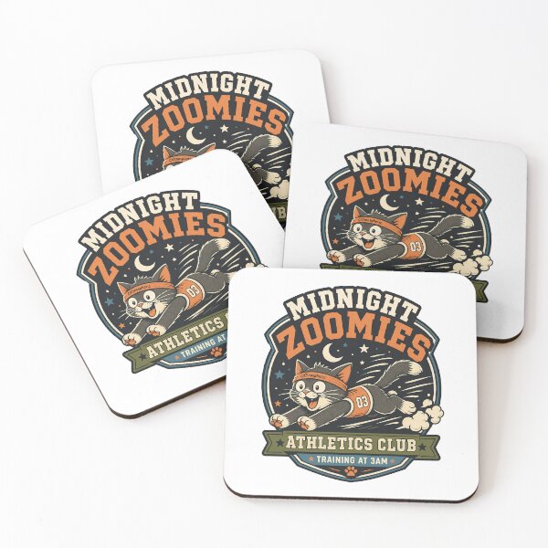 Item preview, Midnight Zoomies Athletics Club Funny Cat T-Shirt designed and sold by MAF_Merch.