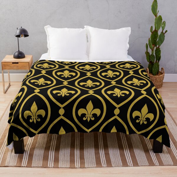 Item preview, Black & gold fleur de lys designed and sold by Mint + Midnight.