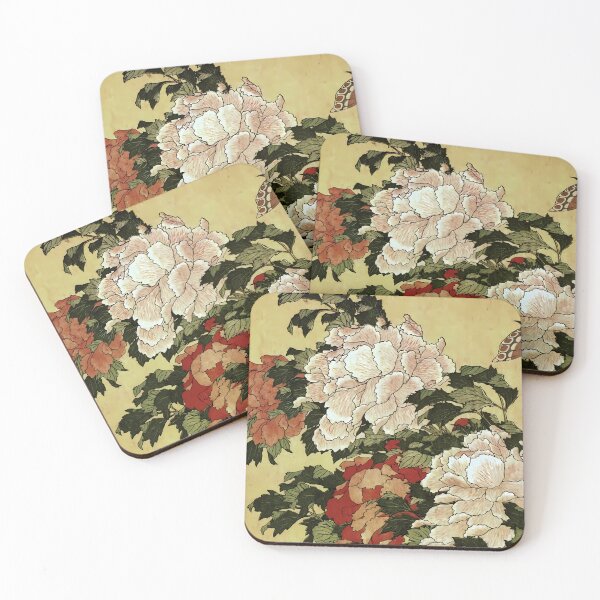Item preview, Hokusai Peonies and Butterflies  designed and sold by Vicky Brago-Mitchell®.