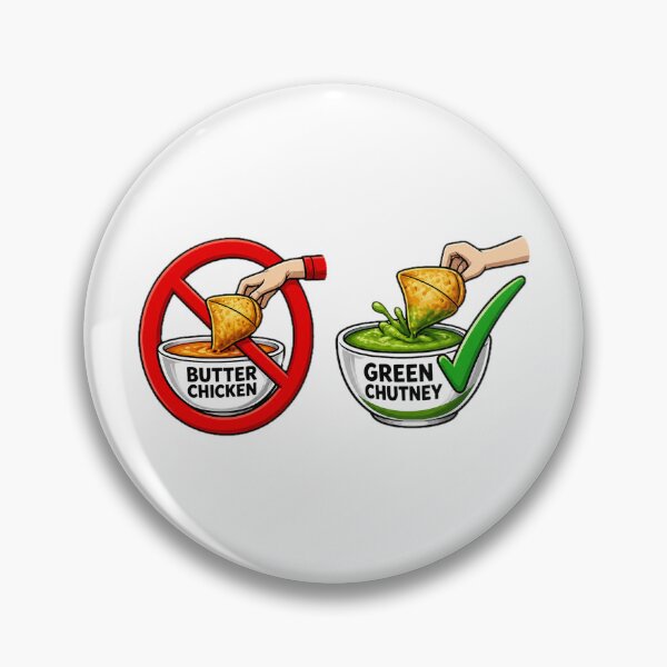 Item preview, Funny Indian Food Lover Chutney Over Butter Chicken designed and sold by FEEL GOOD CLUB DESIGNS.