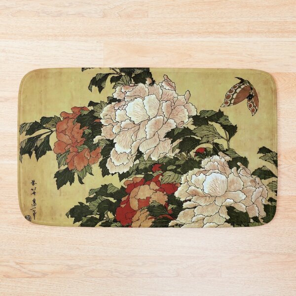 Item preview, Hokusai Peonies and Butterflies  designed and sold by Vicky Brago-Mitchell®.