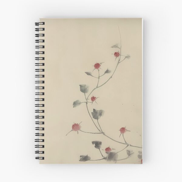 Item preview, Hokusai Small Red Blossoms on a Vine designed and sold by Vicky Brago-Mitchell®.