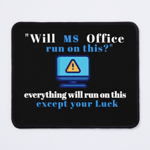 Item preview, "Will MS Office Run On This? - Funny Tech Laptop T-Shirt & Sticker" designed and sold by TaimToons.