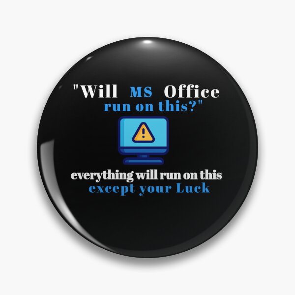 Item preview, "Will MS Office Run On This? - Funny Tech Laptop T-Shirt & Sticker" designed and sold by TaimToons.
