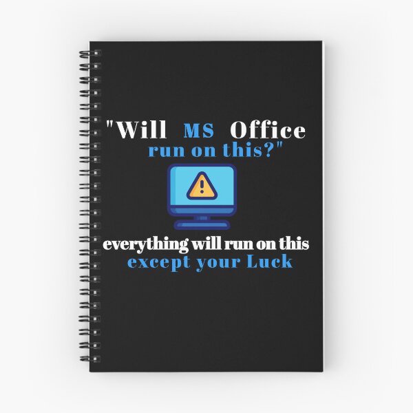 Item preview, "Will MS Office Run On This? - Funny Tech Laptop T-Shirt & Sticker" designed and sold by TaimToons.