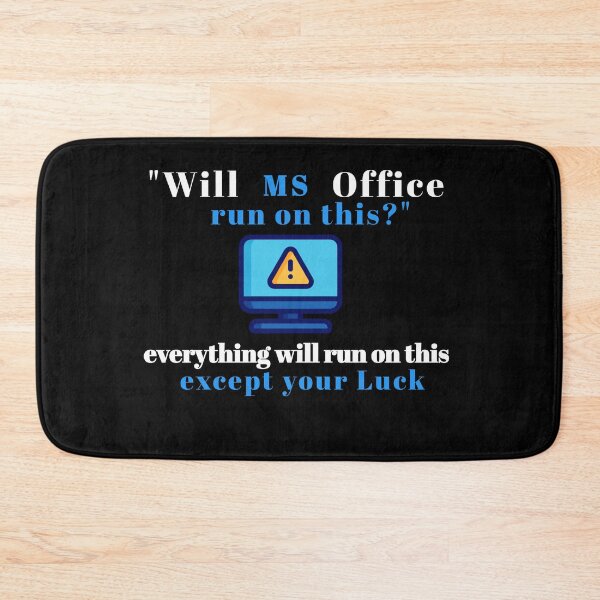 Item preview, "Will MS Office Run On This? - Funny Tech Laptop T-Shirt & Sticker" designed and sold by TaimToons.