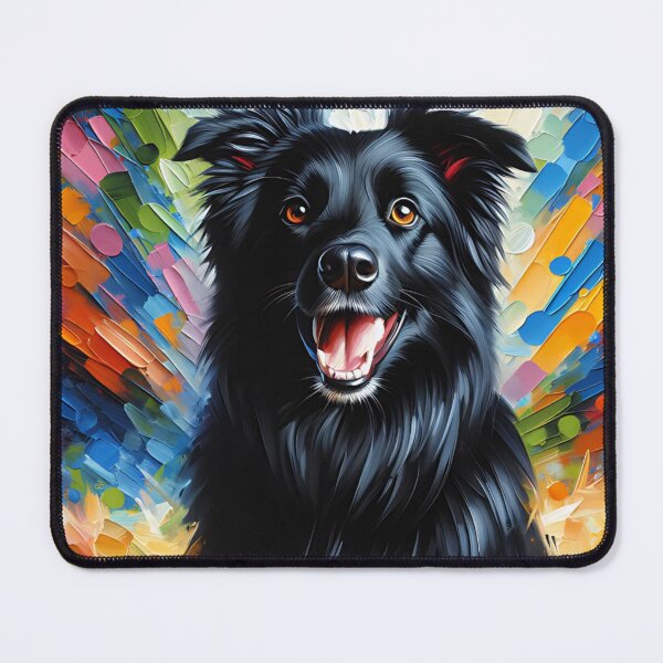 Item preview, Australian Shepherd Acrylic Art Black Aussie Portrait designed and sold by Puppy Puzzles Plus.
