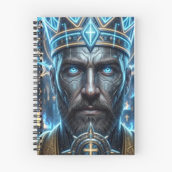 Item preview, Futuristic Jesus Neon Cyberpunk Digital Art Messiah designed and sold by Cobaltcore78.