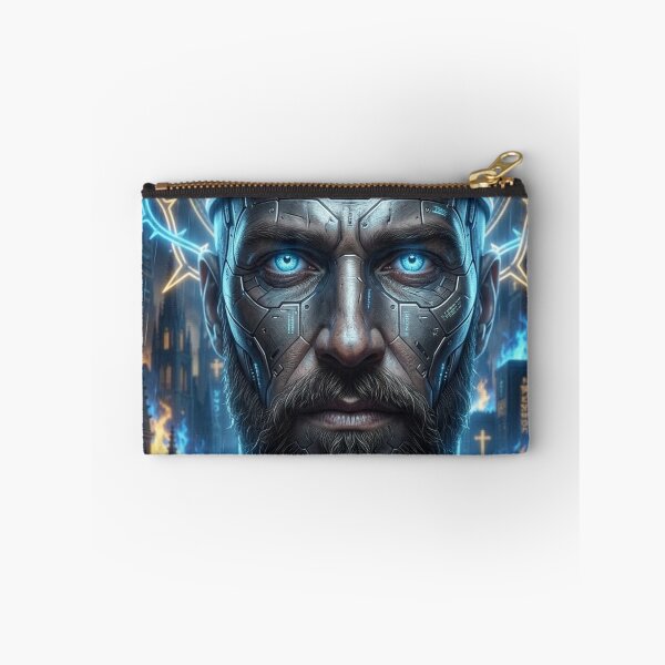 Item preview, Futuristic Jesus Neon Cyberpunk Digital Art Messiah designed and sold by Cobaltcore78.