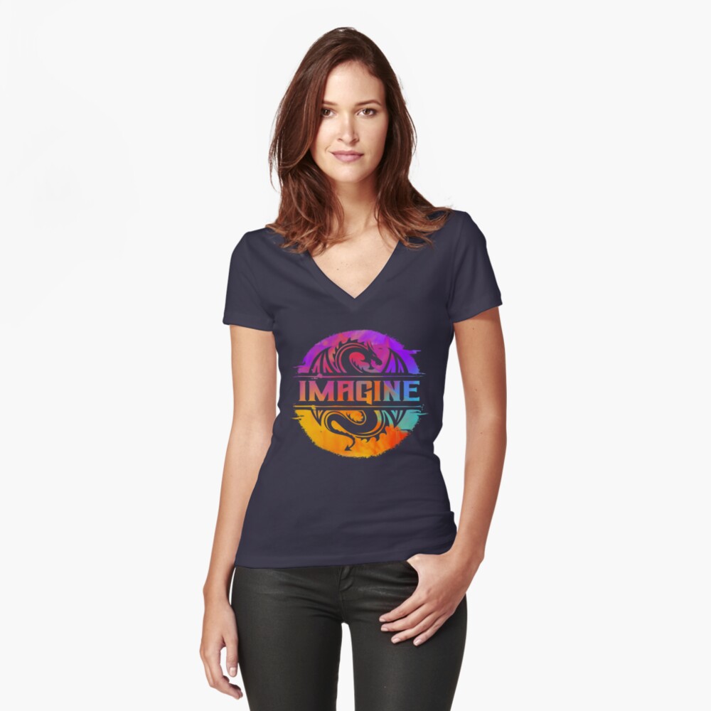 Item preview, Fitted V-Neck T-Shirt designed and sold by bicone.