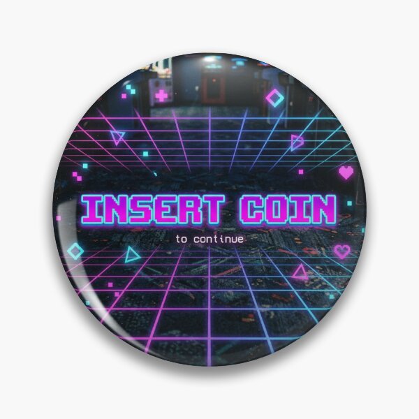 Item preview, Insert Coin Retro Arcade T-Shirt | Vaporwave Neon Grid Tee | 90s Gaming Aesthetic Shirt designed and sold by DmaarGroup.