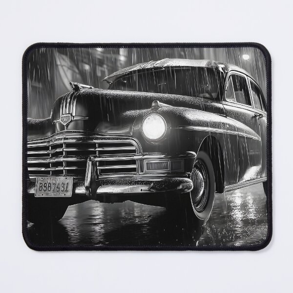 Item preview, Classic Noir Car Under Rainy Street Lights designed and sold by Artessie.
