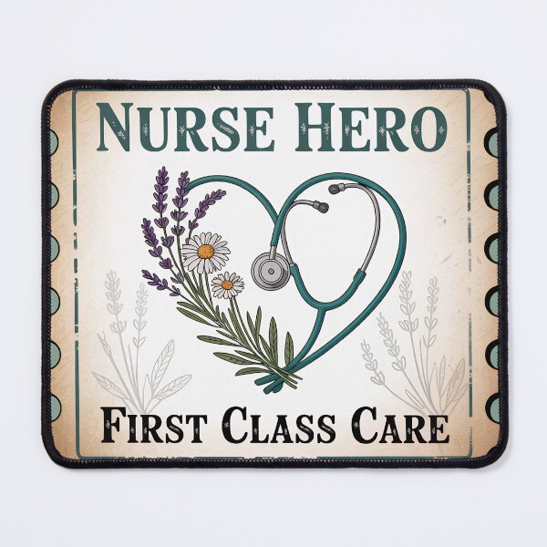 Item preview, Vintage Medical Postage Stamp Nurse Hero - Antique Heart Illustration designed and sold by DAMi STORE.