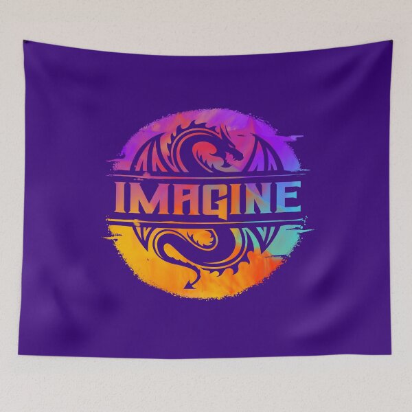 Item preview, IMAGINE Colorful Watercolour Graphic Dragon  designed and sold by Bicone.