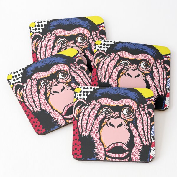 Item preview, Pop Art Chimpanzee Surprise designed and sold by lautir.