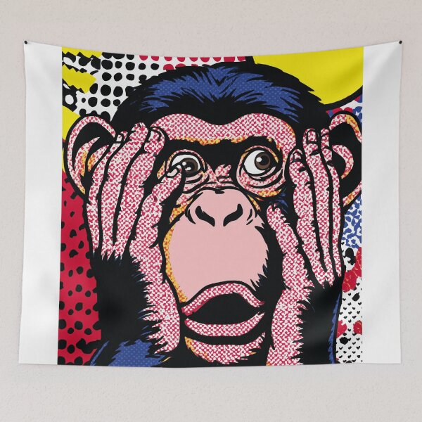 Item preview, Pop Art Chimpanzee Surprise designed and sold by lautir.