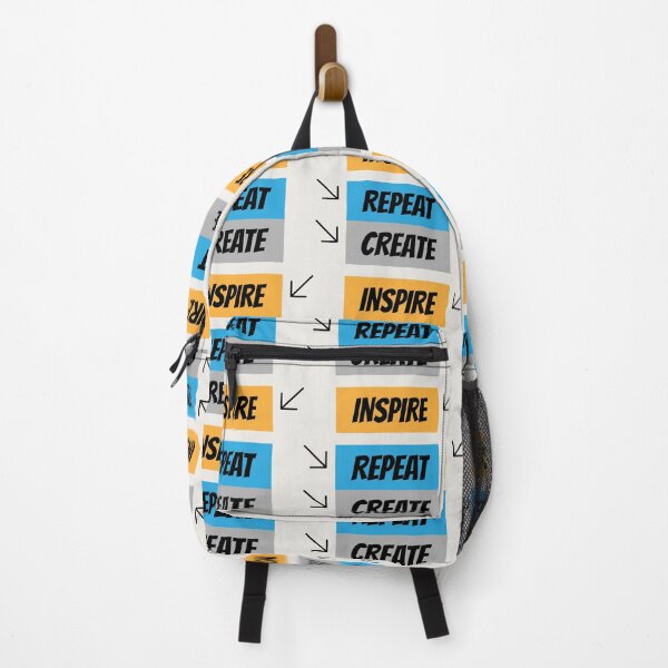 Item preview, Create Inspire Repeat – Colorful Motivational Typography Design designed and sold by ANJ Designs.