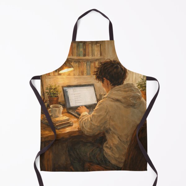 Item preview, Cozy Study Aesthetic Workspace Productivity Art Illustration designed and sold by mydesignmedia.