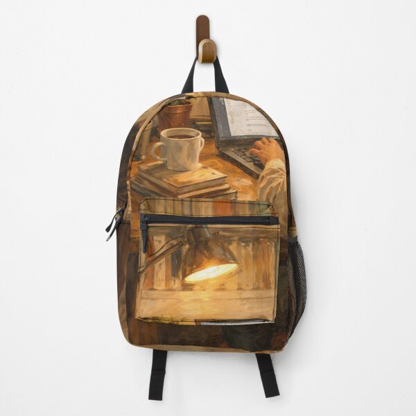 Item preview, Cozy Study Aesthetic Workspace Productivity Art Illustration designed and sold by mydesignmedia.