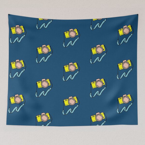 Item preview, Cámara Vintage Fotografía Amarilla Azul Aesthetic Retro designed and sold by AstronautMerch.