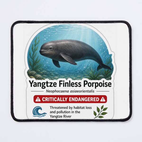 Item preview, Yangtze Finless Porpoise – Critically Endangered River Dolphin designed and sold by SaphireArt.