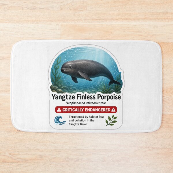 Item preview, Yangtze Finless Porpoise – Critically Endangered River Dolphin designed and sold by SaphireArt.
