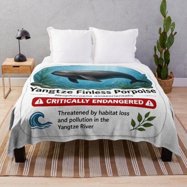 Item preview, Yangtze Finless Porpoise – Critically Endangered River Dolphin designed and sold by SaphireArt.