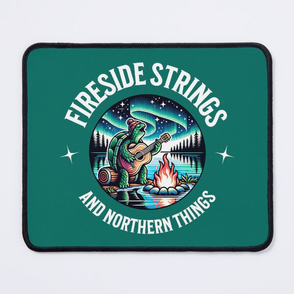 Item preview, Fireside Strings and Northern Things – Turtle Guitar Campfire Northern Lights Camping Design designed and sold by Sachie's Studio.