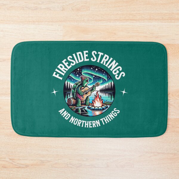 Item preview, Fireside Strings and Northern Things – Turtle Guitar Campfire Northern Lights Camping Design designed and sold by Sachie's Studio.
