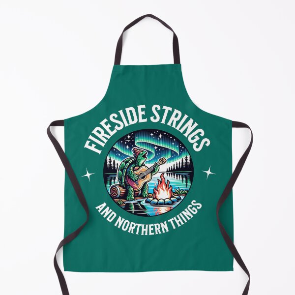 Item preview, Fireside Strings and Northern Things – Turtle Guitar Campfire Northern Lights Camping Design designed and sold by Sachie's Studio.