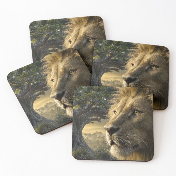 Item preview, Majestic Lion and Enchanted Tree Landscape Scene designed and sold by Artessie.
