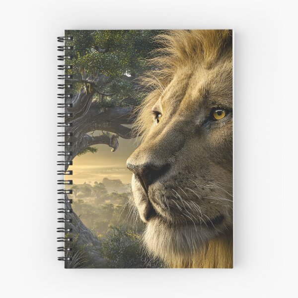 Item preview, Majestic Lion and Enchanted Tree Landscape Scene designed and sold by Artessie.