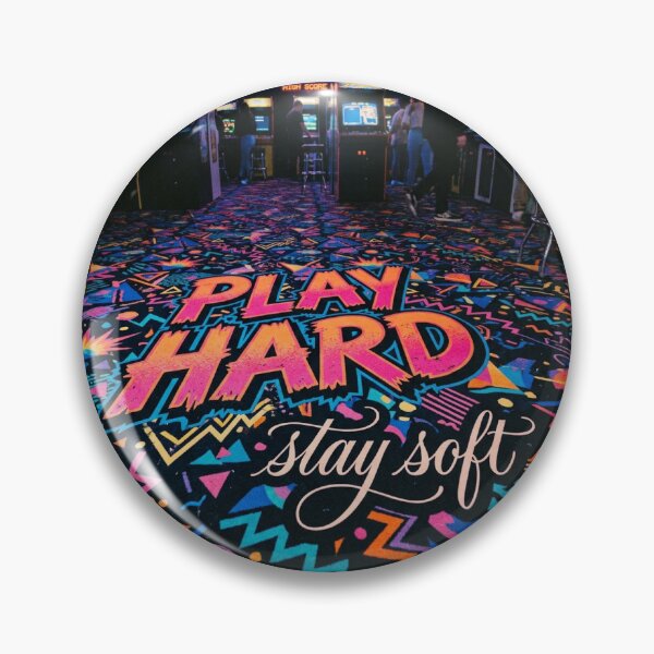 Item preview, Play Hard Stay Soft T-Shirt | Memphis 90s Neon Graphic Tee | Retro Arcade Aesthetic Shirt designed and sold by DmaarGroup.