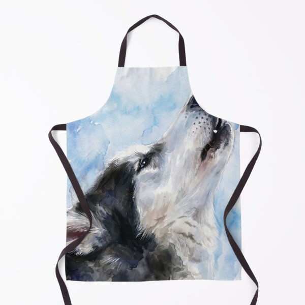 Item preview, Siberian Husky Howling — Digital Watercolour Fine Art from Real Photography | French Alps Sled Dog Race | Dog Art designed and sold by M.ALK.Watercolor.