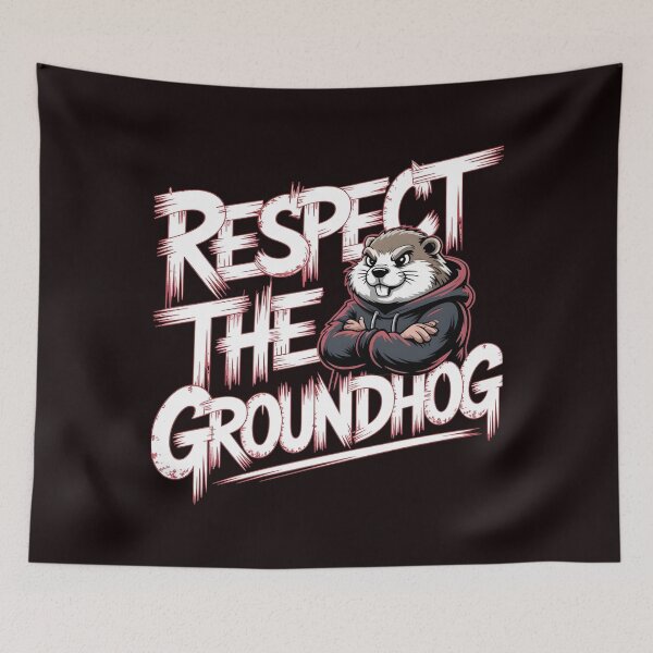 Item preview, Respect the Groundhog – Groundhog Whisperer Funny Groundhog Retro Vintage Style designed and sold by Redgiant87x.