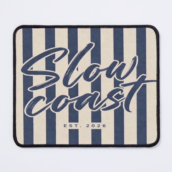 Item preview, Minimal Coastal Stripe Pattern, Navy Beige Abstract Lines, Modern Organic Wave Design, Neutral Aesthetic Beach Style designed and sold by TheSlowShore.