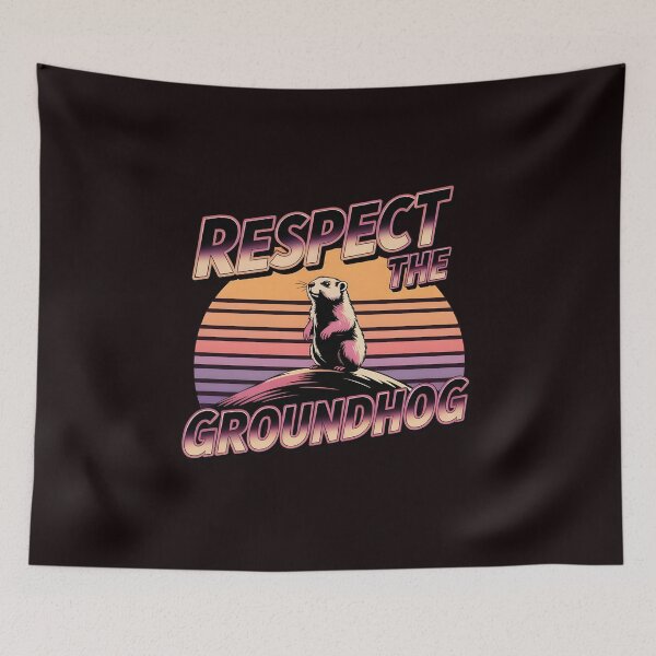 Item preview, Respect the Groundhog Apparel – Funny Groundhog Retro Vintage Groundhog Whisperer designed and sold by Redgiant87x.