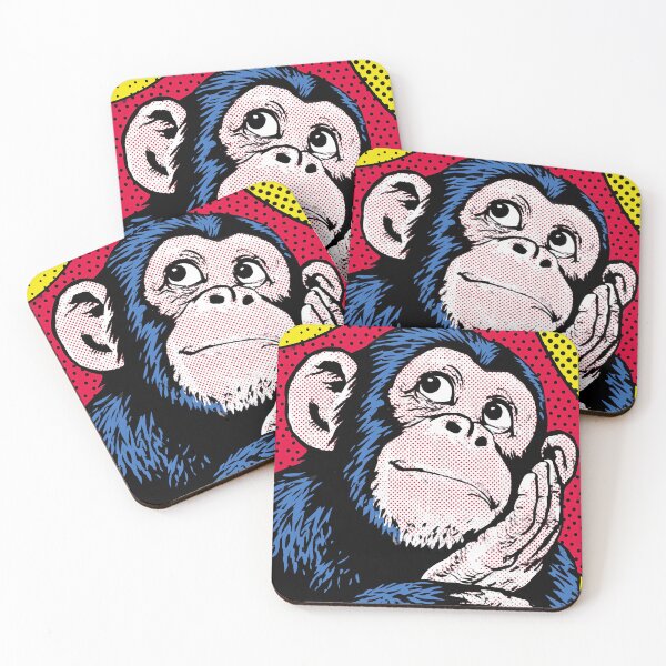 Item preview, Thoughtful Chimp in Pop Art Style designed and sold by lautir.
