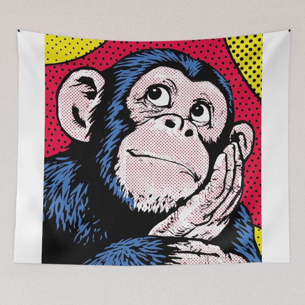 Item preview, Thoughtful Chimp in Pop Art Style designed and sold by lautir.