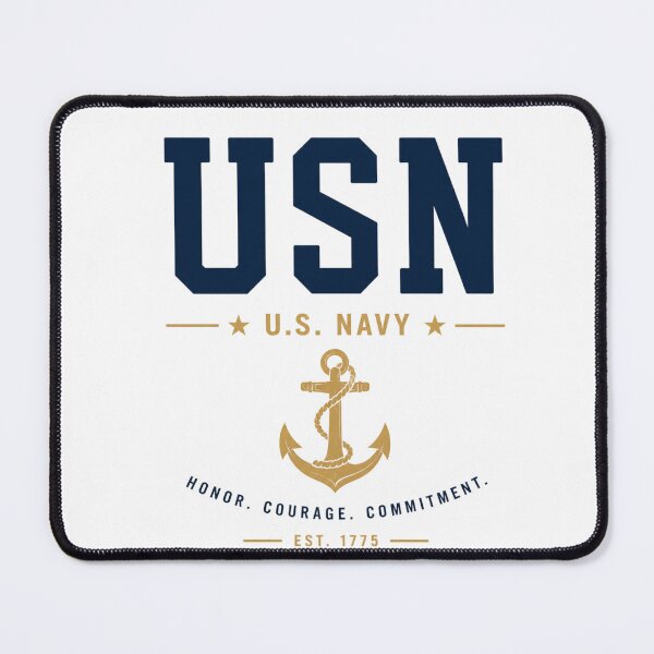 Item preview, USN U.S. Navy Anchor Honor Courage Commitment designed and sold by MWSailingClub.