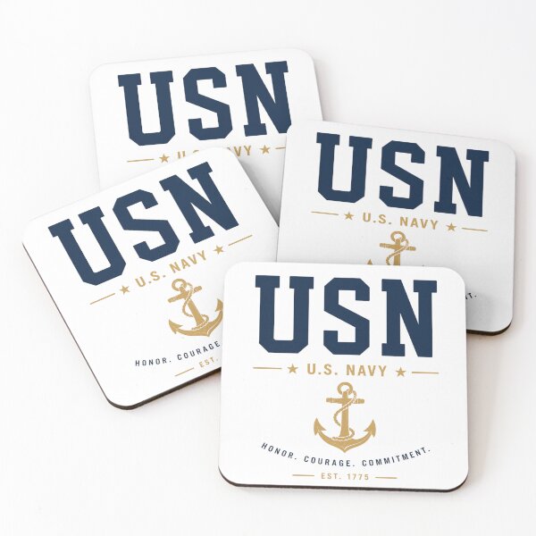 Item preview,  USN U.S. Navy Anchor Honor Courage Commitment designed and sold by MWSailingClub.