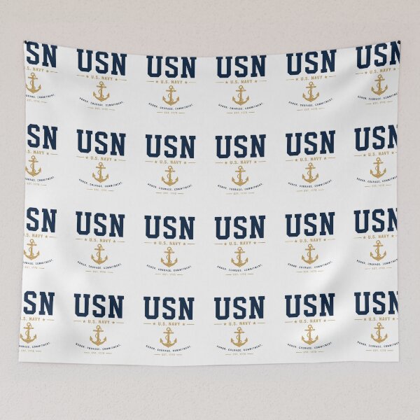 Item preview,  USN U.S. Navy Anchor Honor Courage Commitment designed and sold by MWSailingClub.